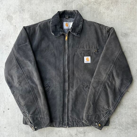Vintage Y2K black Carhartt Detroit work wear jacket